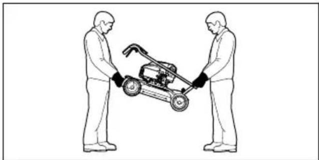 STIHL RM 4 RT - Ruohonleikkurin kantaminen - 2