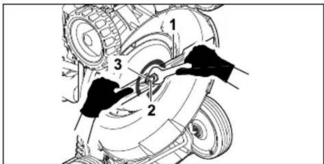 STIHL RM 4 RT - Установка ножа - 2