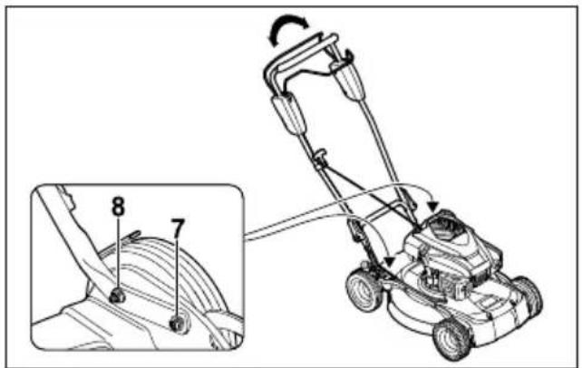 STIHL RM 4 RT - Klap styrehåndtaget op, og ind- stil det - 3