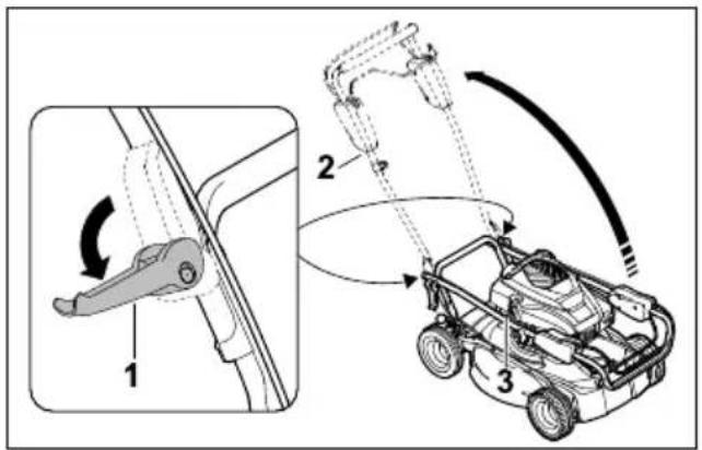 STIHL RM 4 RT - Dépliage et réglage du guidon - 1