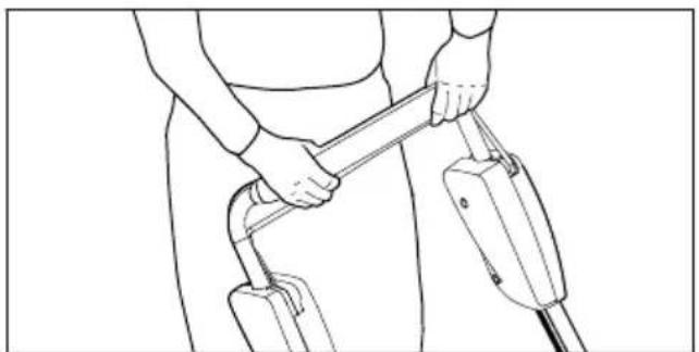 STIHL RM 4 RT - Sådan holdes og føres plæne- klipperen - 1