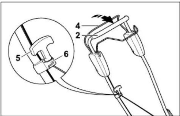 STIHL RM 4 RT - A tolókar felhajtása és beállítása - 2