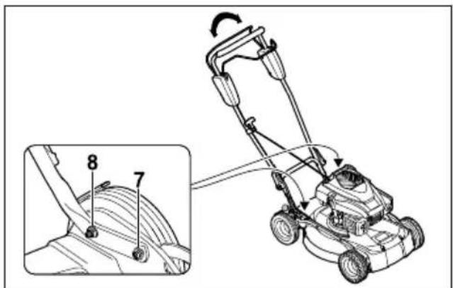 STIHL RM 4 RT - Vyklopení a nastavení vodicího držadla - 3