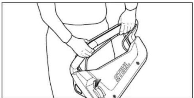 STIHL RMA 448 VC - Sådan holdes og føres plæne- klipperen - 1