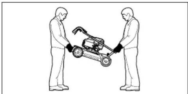 STIHL RM 4 RTP - Carrying the lawn mower - 2