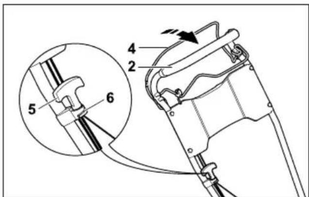 STIHL RM 4 RTP - Apertura e regolazione del manubrio - 2