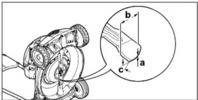 STIHL RM 4 RTP - Sprawdzanie noza - 1