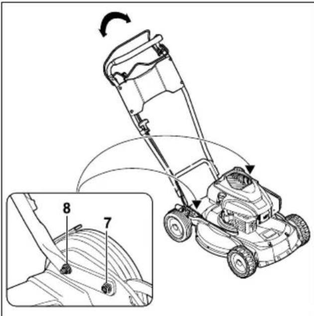 STIHL RM 4 RTP - Abrir e ajustar o guiador - 3