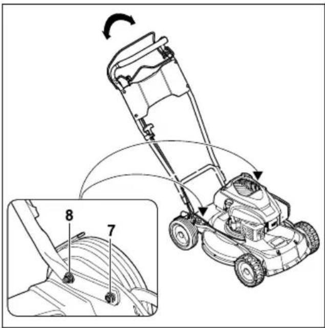 STIHL RM 4 RTP - Dépliage et réglage du guidon - 3