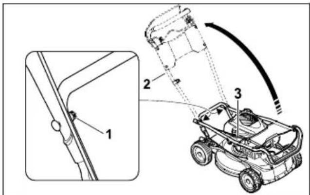 STIHL RM 4 RTP - Dépliage et réglage du guidon - 1