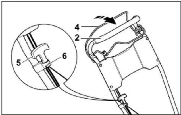 STIHL RM 4 RTP - A tolókar felhajtása és beallitasa - 2