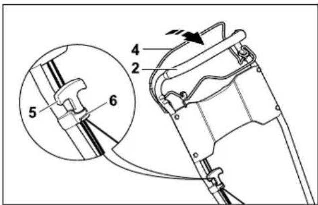 STIHL RM 4 RTP - Folding Up and Adjusting the Handlebar - 2