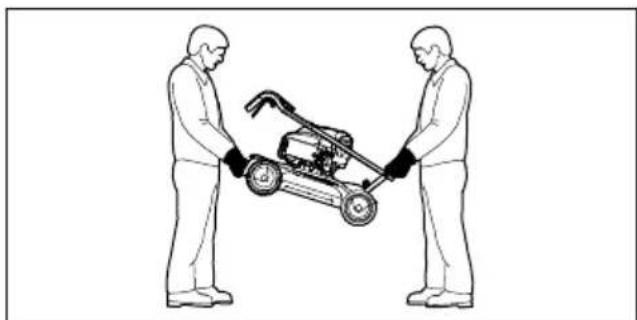 STIHL RM 4 RTP - A funyiro gep hordozasa - 2