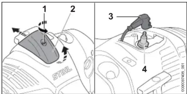 STIHL FS 561 CEM - Zündkerze reinigen - 1