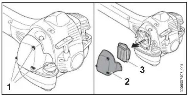 STIHL FS 561 CEM - Remplacement du filtre à air - 1