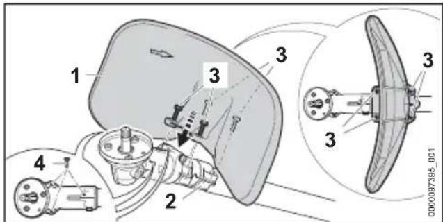 STIHL FS 561 CEM - Montage du capot protecteur pour couteau de broyage - 1