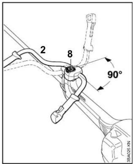 STIHL FS 410 CEM - Pivotement du guidon - 1