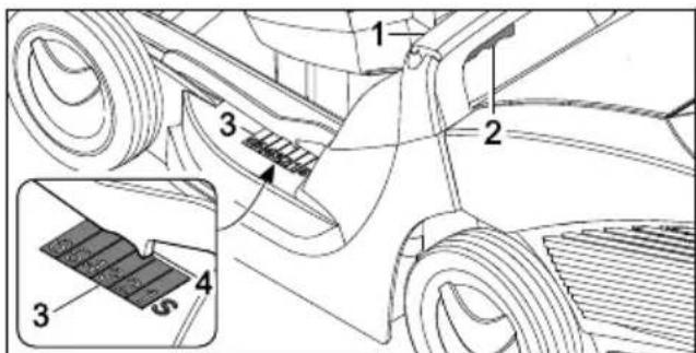 Technical diagram of a vehicle's rear wheel assembly with numbered components and an inset showing a component labeled '3' and '4'.