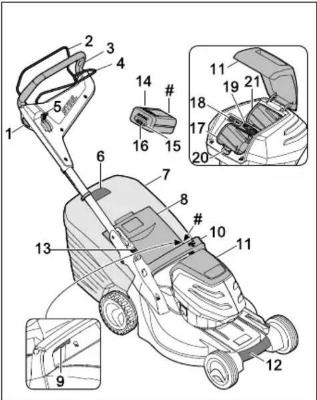 STIHL RMA 448 PV - Tosaerba e batteria - 1