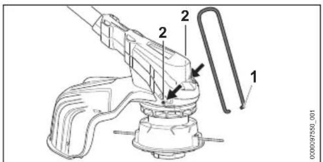 STIHL FSA 60 R SET - Mounting the bump guard - 1