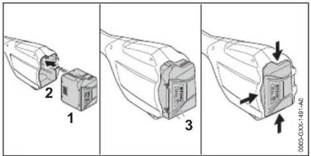 STIHL FSA 60 R SET - Fitting the Battery - 1