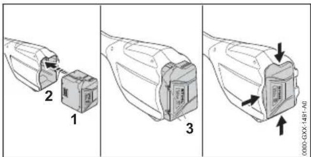 STIHL FSA 60 R SET - Introduzione della batteria - 1
