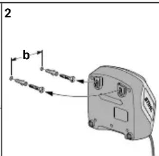 STIHL FSA 60 R SET - Fixation du chargeur au mur - 2