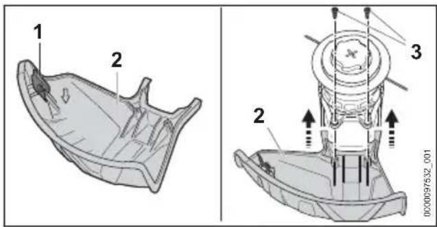 STIHL FSA 60 R SET - Mounting the guard - 1