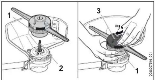 STIHL FSA 60 R SET - Mounting the Mowing Head - 1