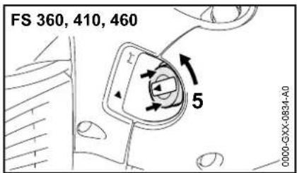 STIHL FS 460 CEM - Avviamento/arresto del motore - 5