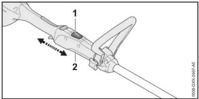 STIHL FSA 57 SET - Adjusting Length of Shaft - 1