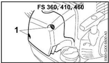 STIHL FS 360 CEM - Remplacement du filtre à air - 1