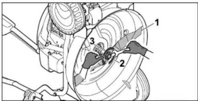 STIHL RM 2 RT - A kés leszerelése - 1