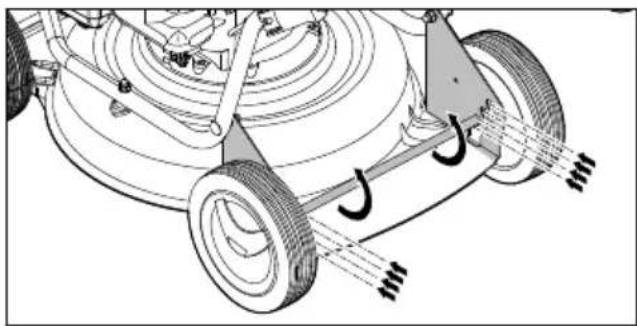 STIHL RM 2 RT - Leikkuukorkeuden sätäminen takana - 1