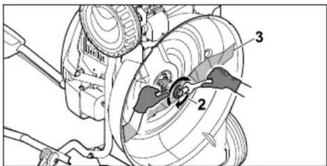 STIHL RM 2 RT - Montar a lamina - 2