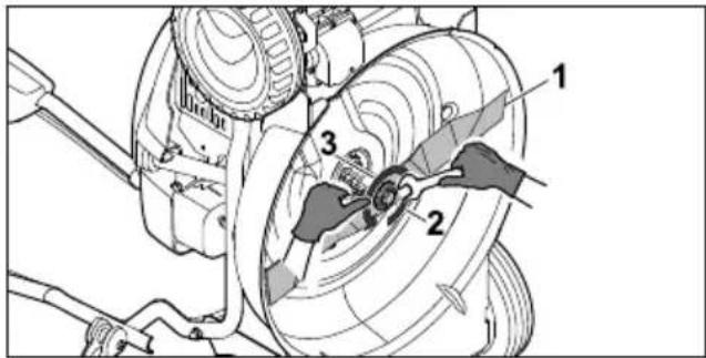 STIHL RM 2 RT - Desmontar la cucilla - 1