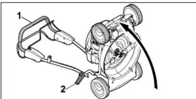 STIHL RM 2 RT - Volcar el cortacésped hacía atrás - 1
