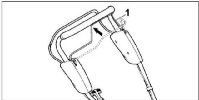 STIHL RM 2 RT - Ligar e desligar o mecanismo de transicao - 1