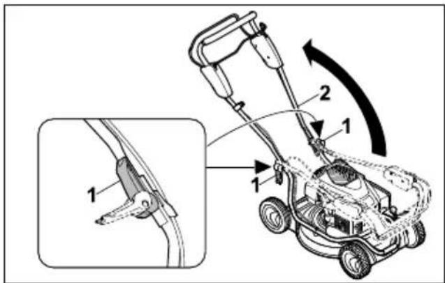 STIHL RM 2 RT - Vyklopenie vodiaceho držadla - 1
