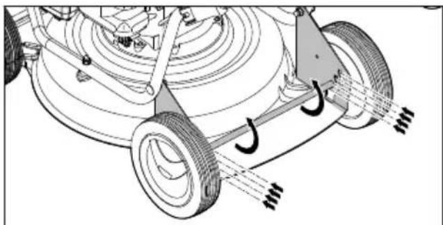 STIHL RM 2 RT - Regolazione altezza di taglio posteriori - 1