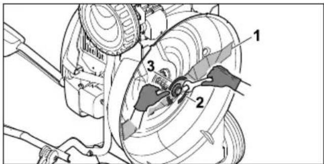 STIHL RM 2 RT - Removing and Attaching the Blade - 1