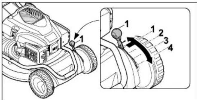 STIHL RM 2 RT - Setting the Cutting Height - 2