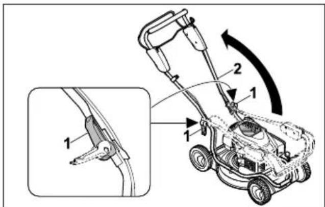 STIHL RM 2 RT - Klap styrehandtaget op - 1