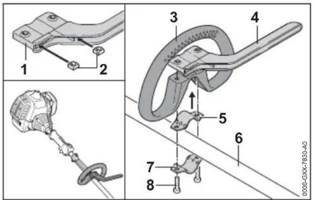 STIHL FS 235 R - Montage de la poignée circulaire avec protection - 1