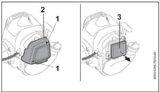 STIHL FS 235 R - Sostituire il filtro aria - 1