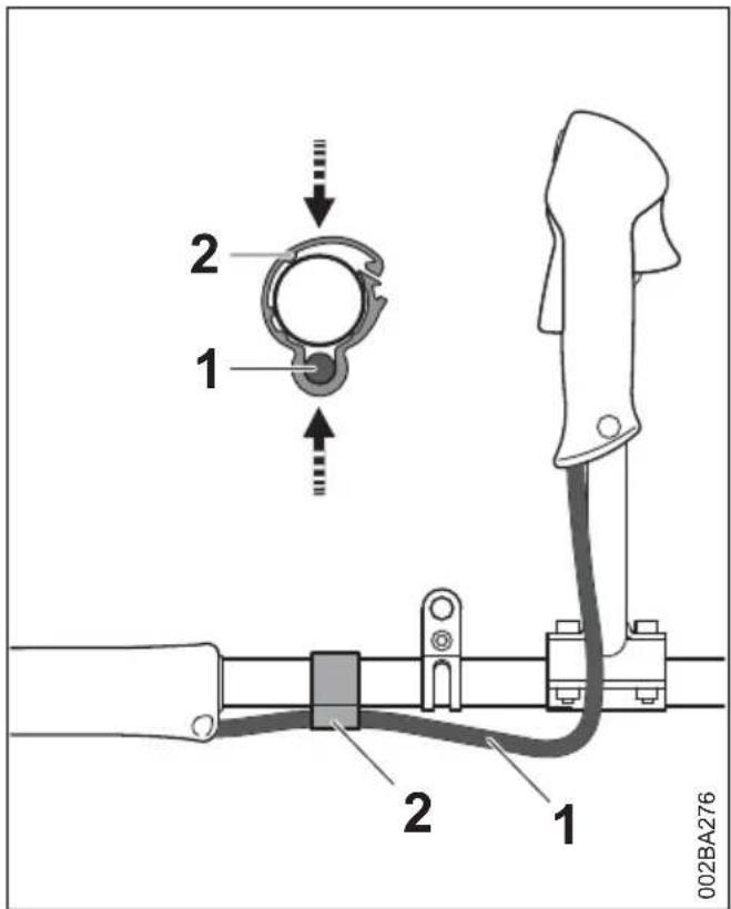 STIHL FS 56 R - Gaskabel bevestigen - 1