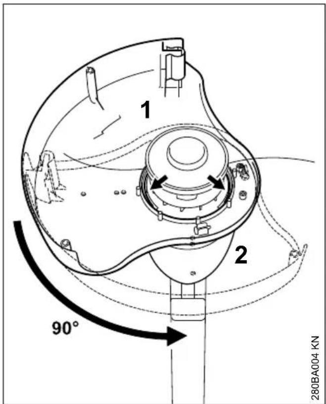 STIHL FSE 31 - Mounting the Deflector - 1