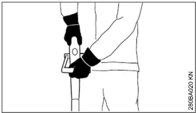 STIHL FSE 31 - Holding and guiding the machine - 1