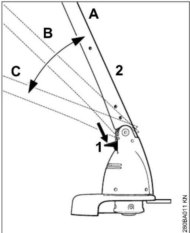 STIHL FSE 31 - Impostazione dell'angolo di lavoro - 1