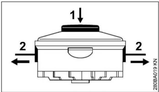 STIHL FSE 31 - Regolazione manuale del filo - 1